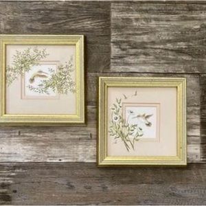 An Original Hand Painted Watercolor Hummingbird  Framed and Matted Art Set